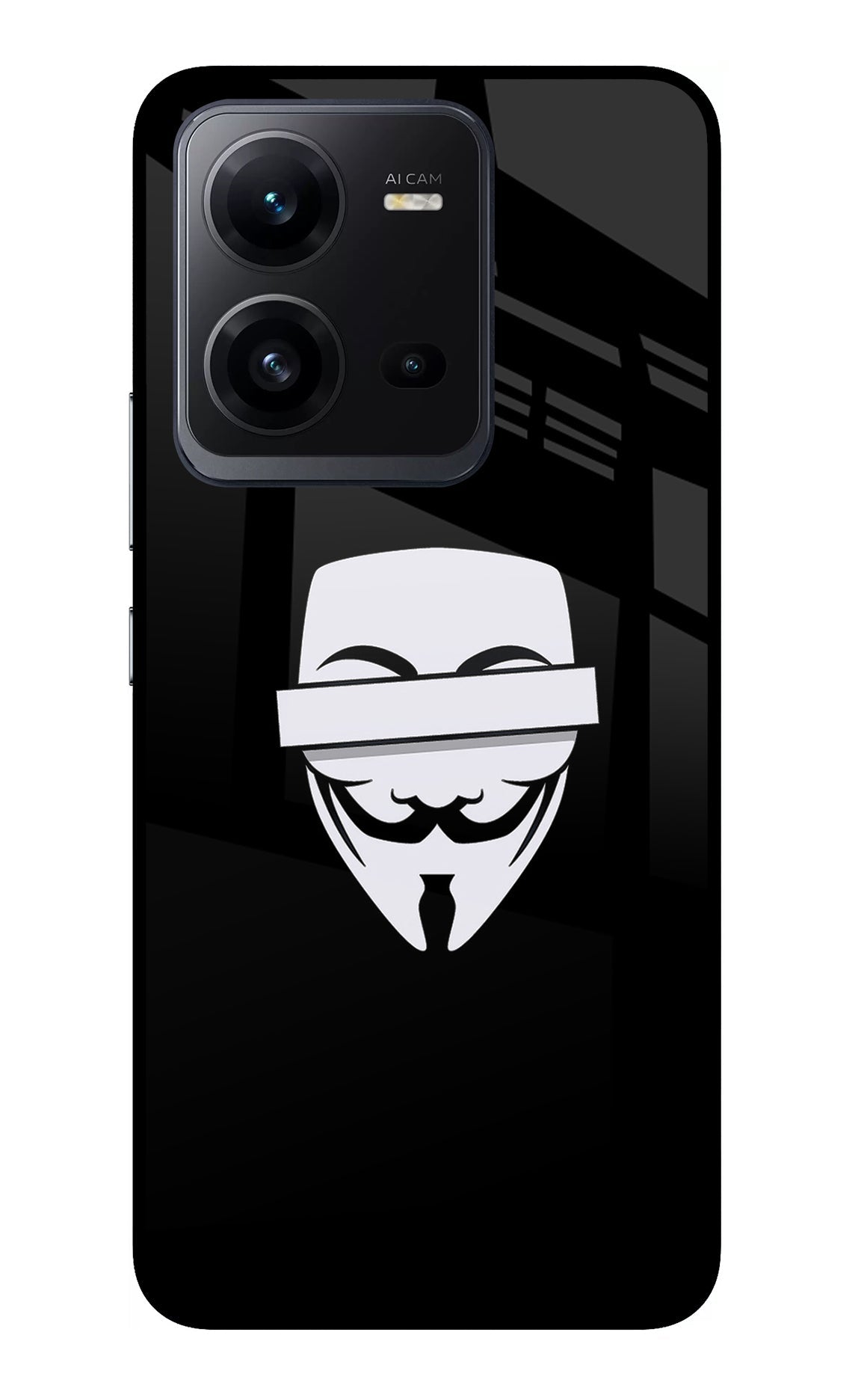 Anonymous Face Vivo V25 5G Glass Case
