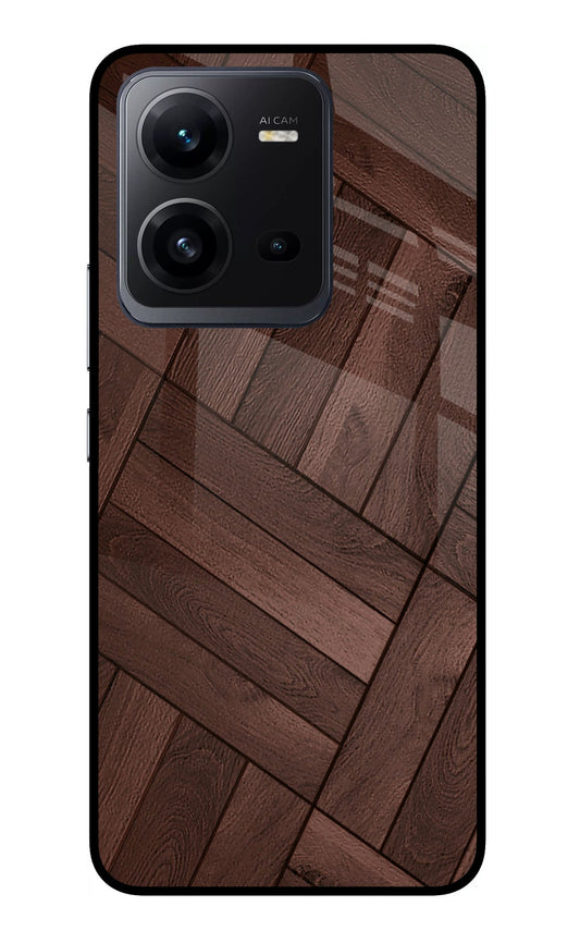 Wooden Texture Design Vivo V25 5G Glass Case