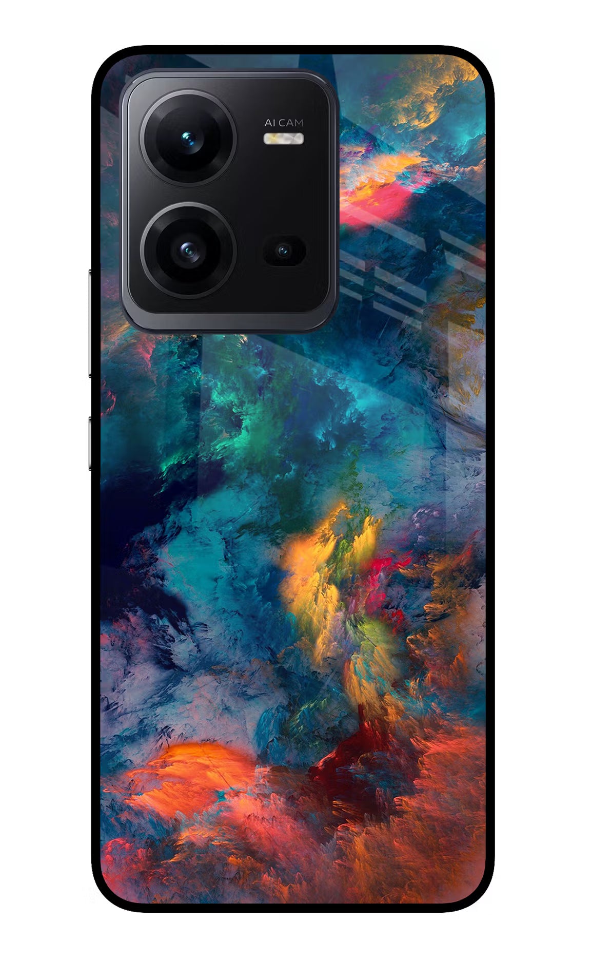 Artwork Paint Vivo V25 5G Glass Case Back Cover by Casekaro