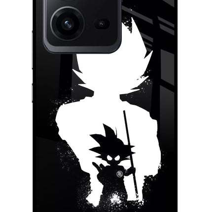 Goku Shadow Vivo V25 5G Glass Case Back Cover by Casekaro
