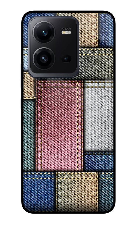 Multicolor Jeans Vivo V25 5G Glass Case