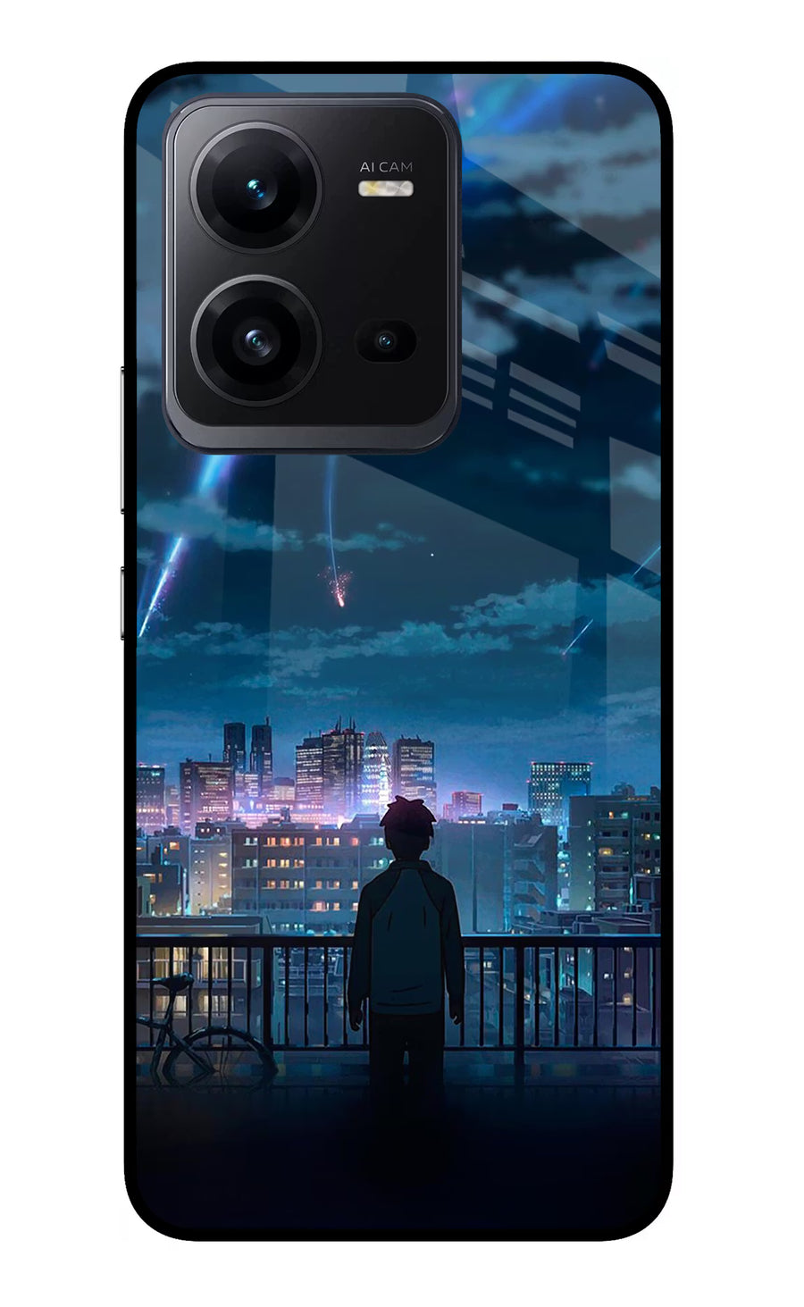 Anime Vivo V25 5G Back Cover, Glass case