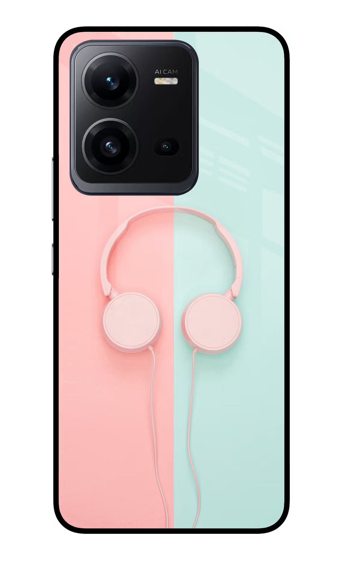 Music Lover Vivo V25 5G Glass Case Back Cover by Casekaro