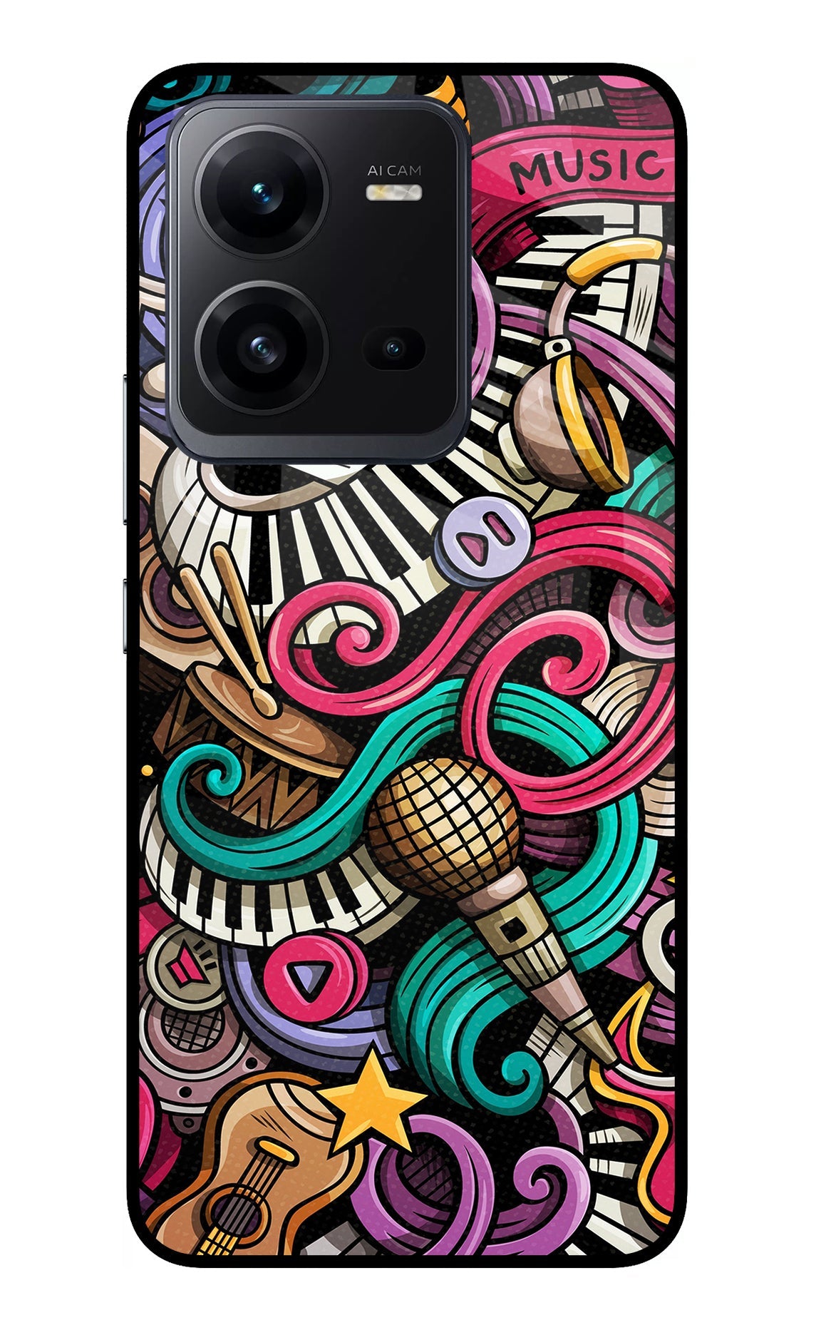 Music Abstract Vivo V25 5G Back Cover