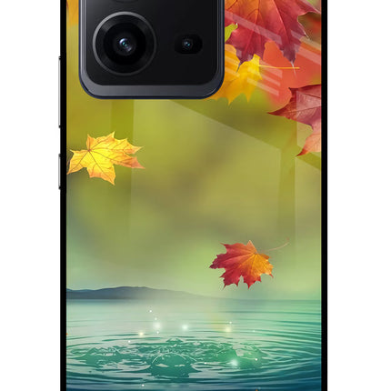 Flowers Vivo V25 5G Glass Case Back Cover by Casekaro