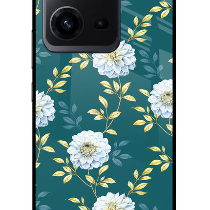 Flowers Vivo V25 5G Glass Case