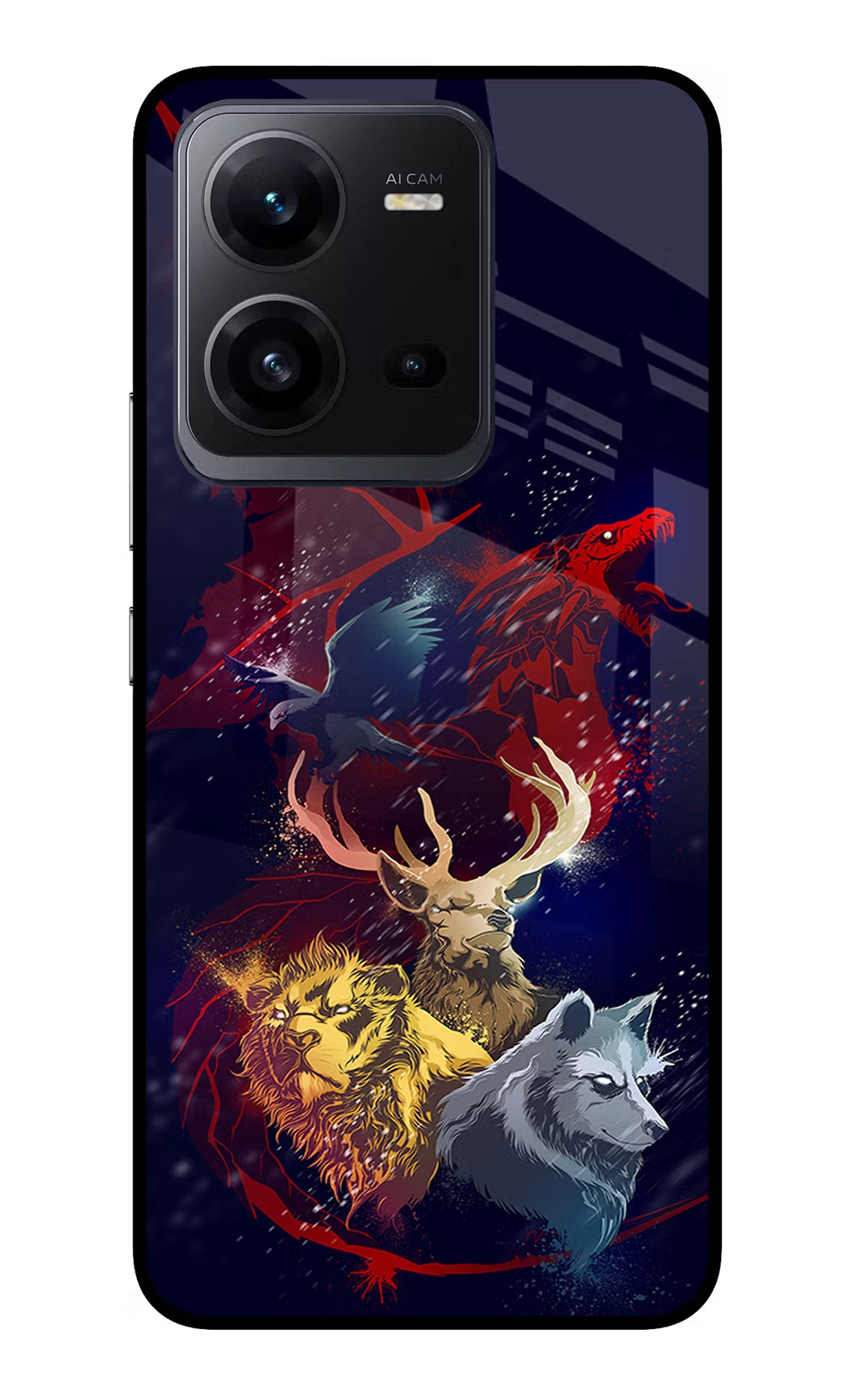 Game Of Thrones Vivo V25 5G Glass Case Back Cover by Casekaro