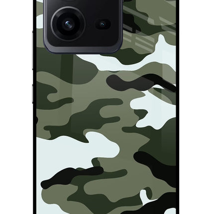 Camouflage Vivo V25 5G Glass Case