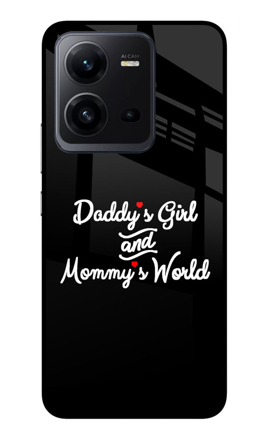 Daddy's Girl and Mommy's World Vivo V25 5G Glass Case