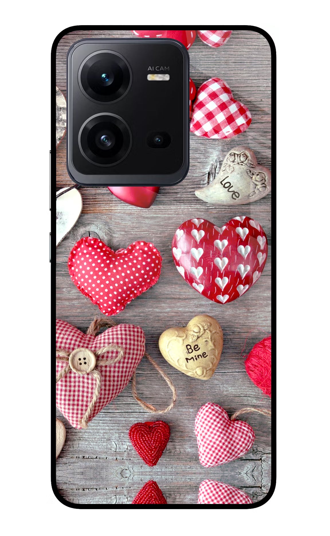 Love Wallpaper Vivo V25 5G Glass Case Back Cover by Casekaro