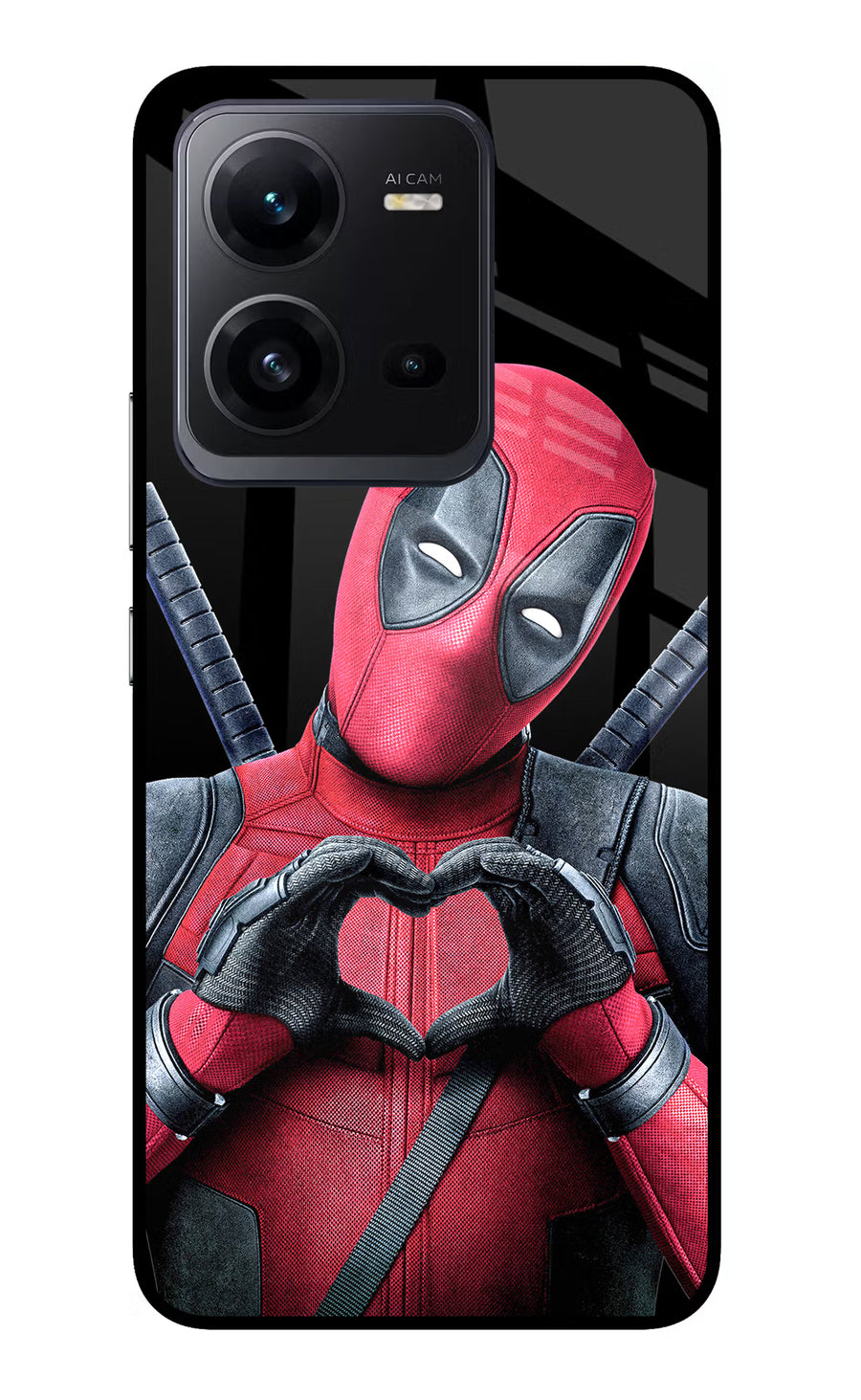 Deadpool Vivo V25 5G Back Cover, Glass case