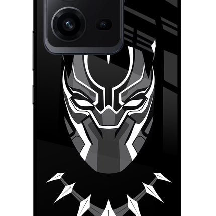 Black Panther Vivo V25 5G Glass Case Back Cover by Casekaro