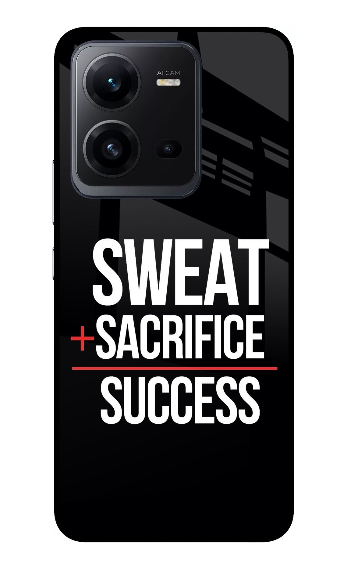 Sweat Sacrifice Success Vivo V25 5G Glass Case