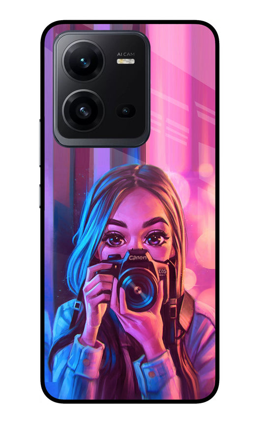 Girl Photographer Vivo V25 5G Glass Case