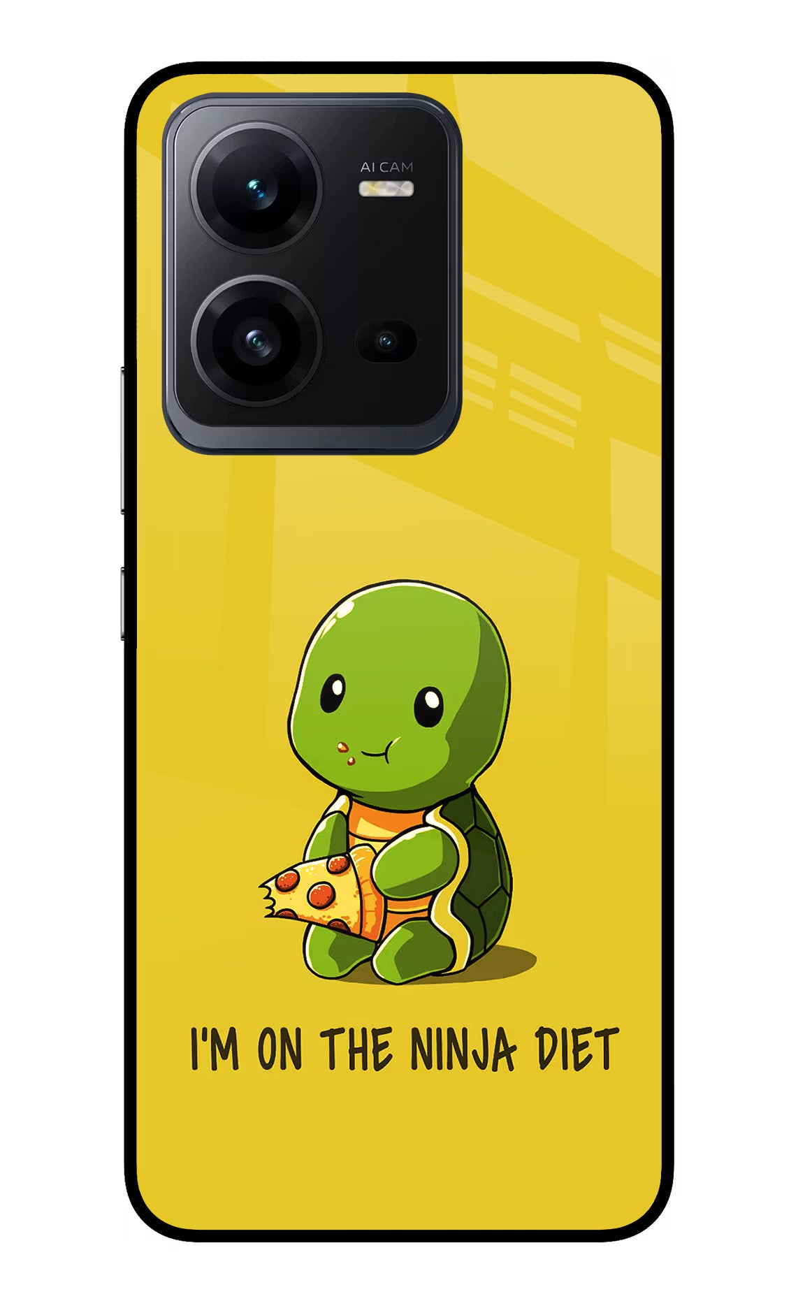 I'm on Ninja Diet Vivo V25 5G Glass Case Back Cover by Casekaro