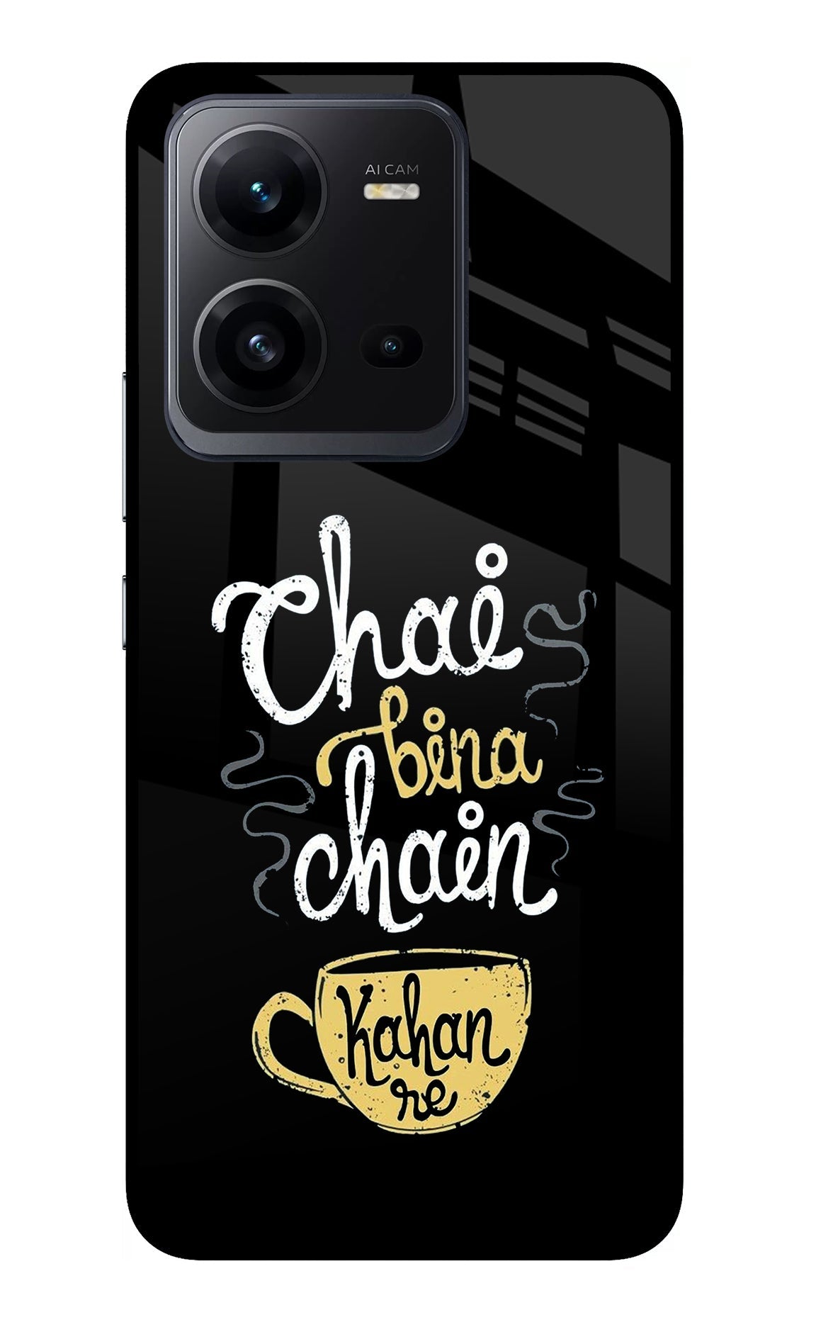 Chai Bina Chain Kaha Re Vivo V25 5G Glass Case
