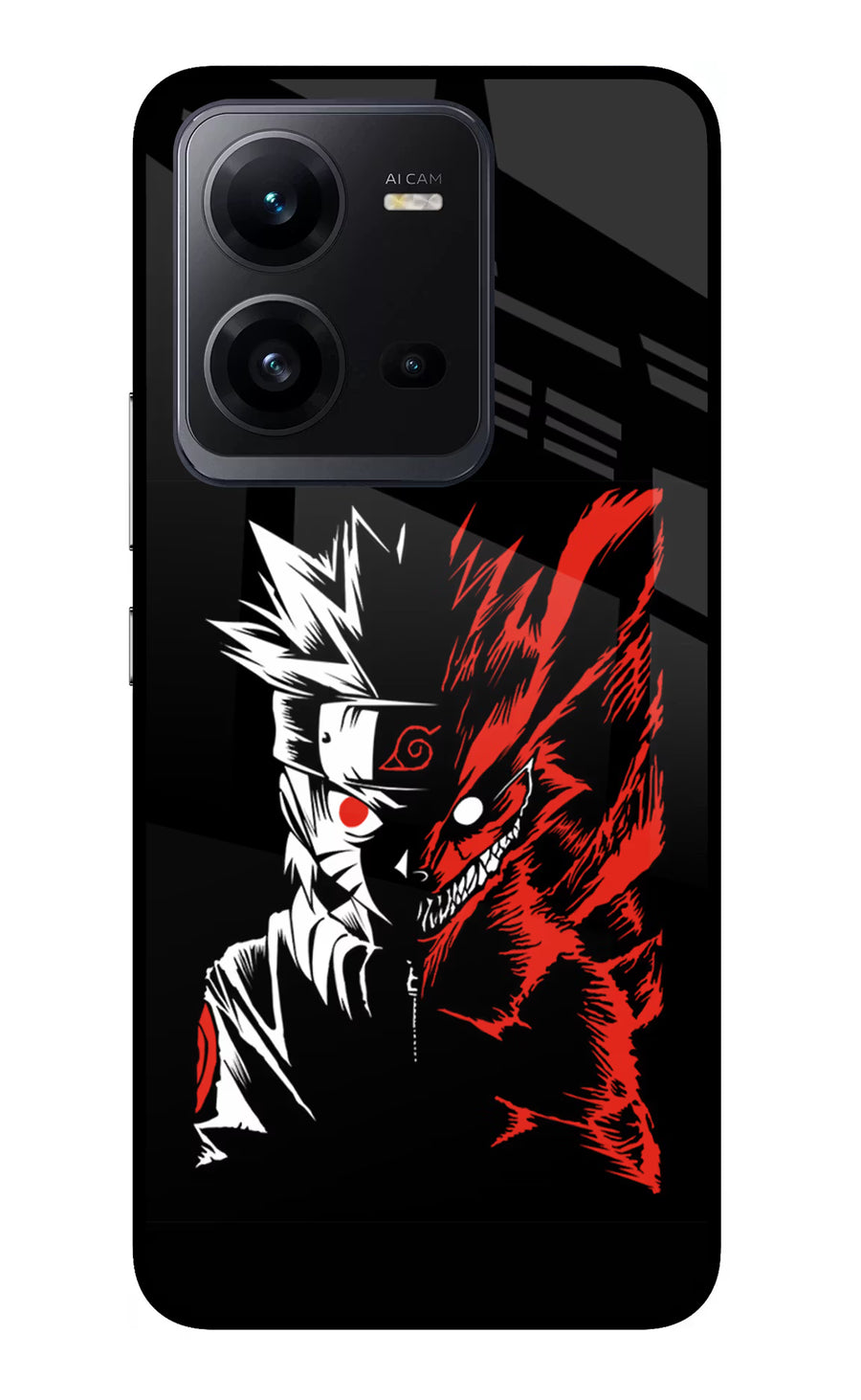 Naruto Two Face Vivo V25 5G Back Cover, Glass case