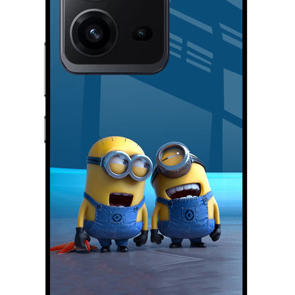 Minion Laughing Vivo V25 5G Glass Case