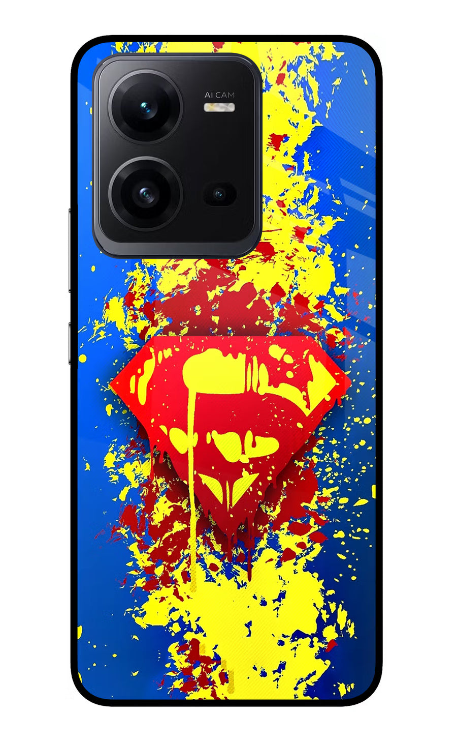 Superman logo Vivo V25 5G Back Cover, Glass case