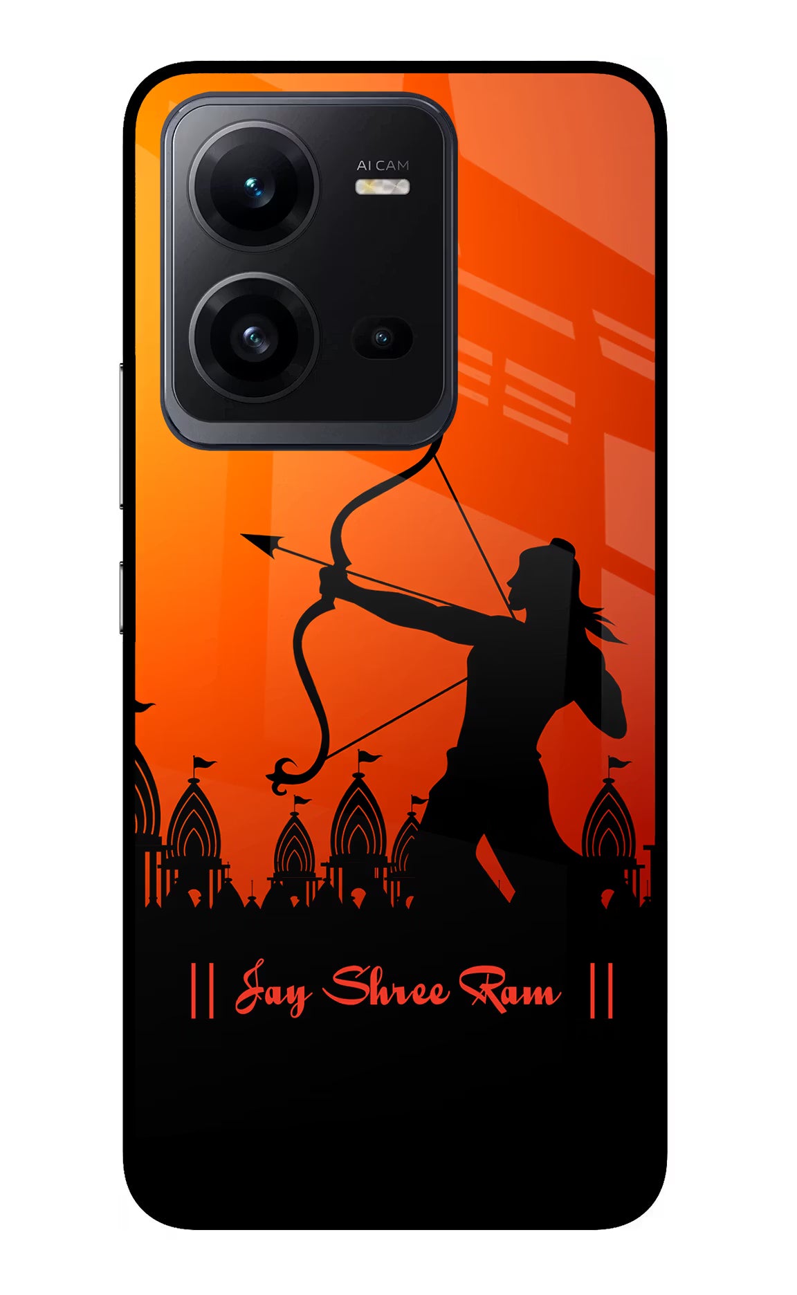 Lord Ram - 4 Vivo V25 5G Glass Case Back Cover by Casekaro