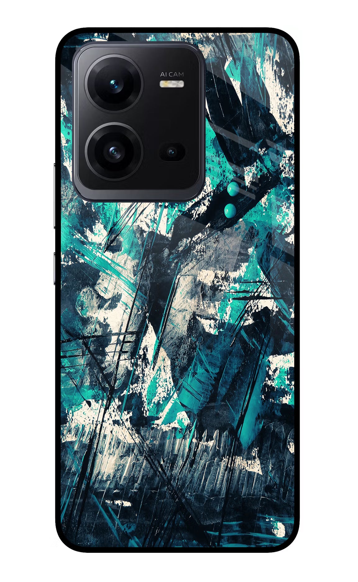 Artwork Vivo V25 5G Glass Case Back Cover by Casekaro