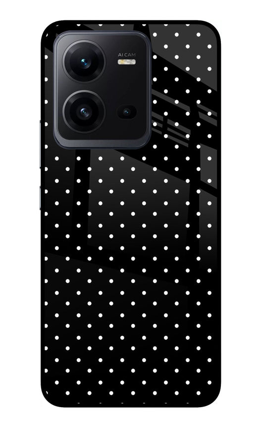 White Dots Vivo V25 5G Glass Case