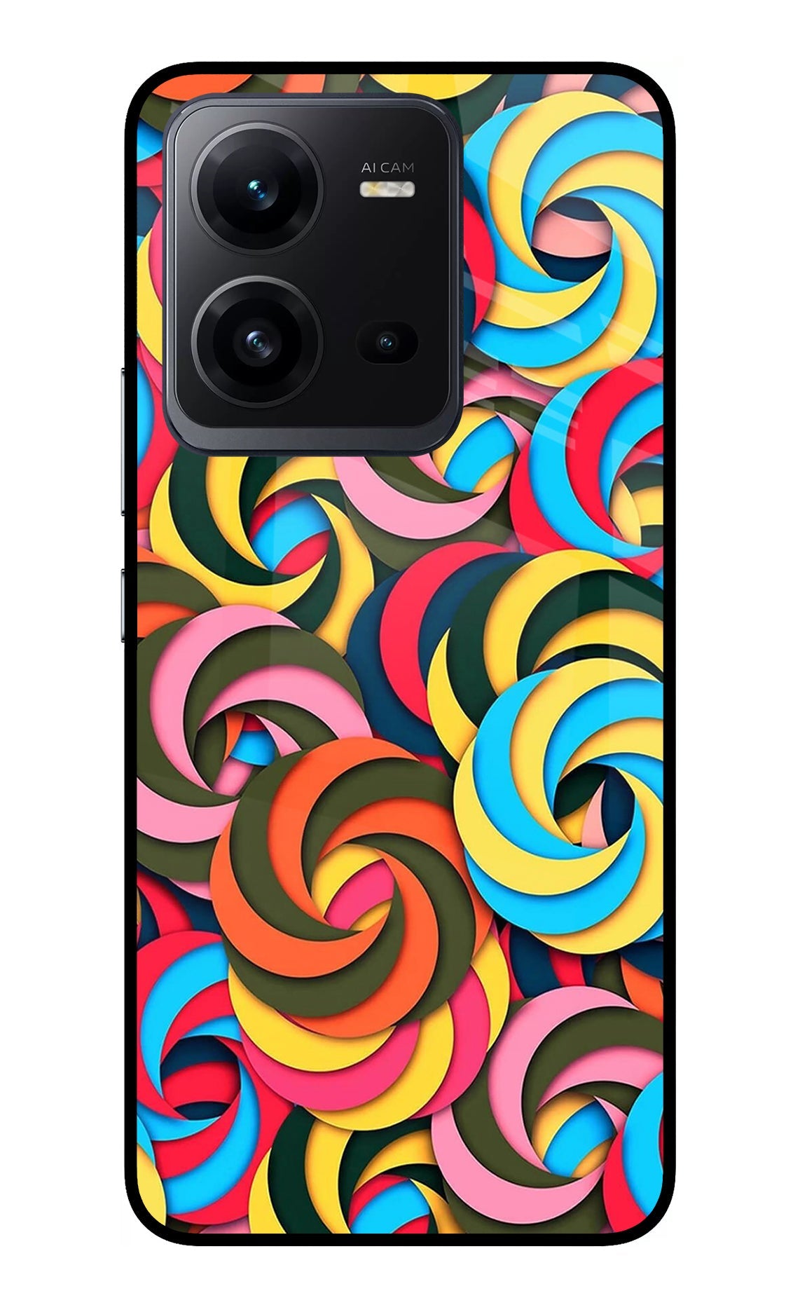 Spiral Pattern Vivo V25 5G Back Cover