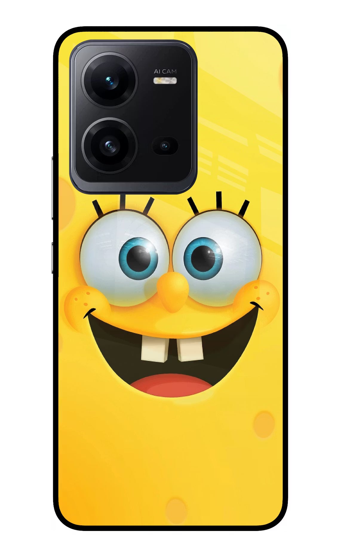 Sponge 1 Vivo V25 5G Glass Case Back Cover by Casekaro