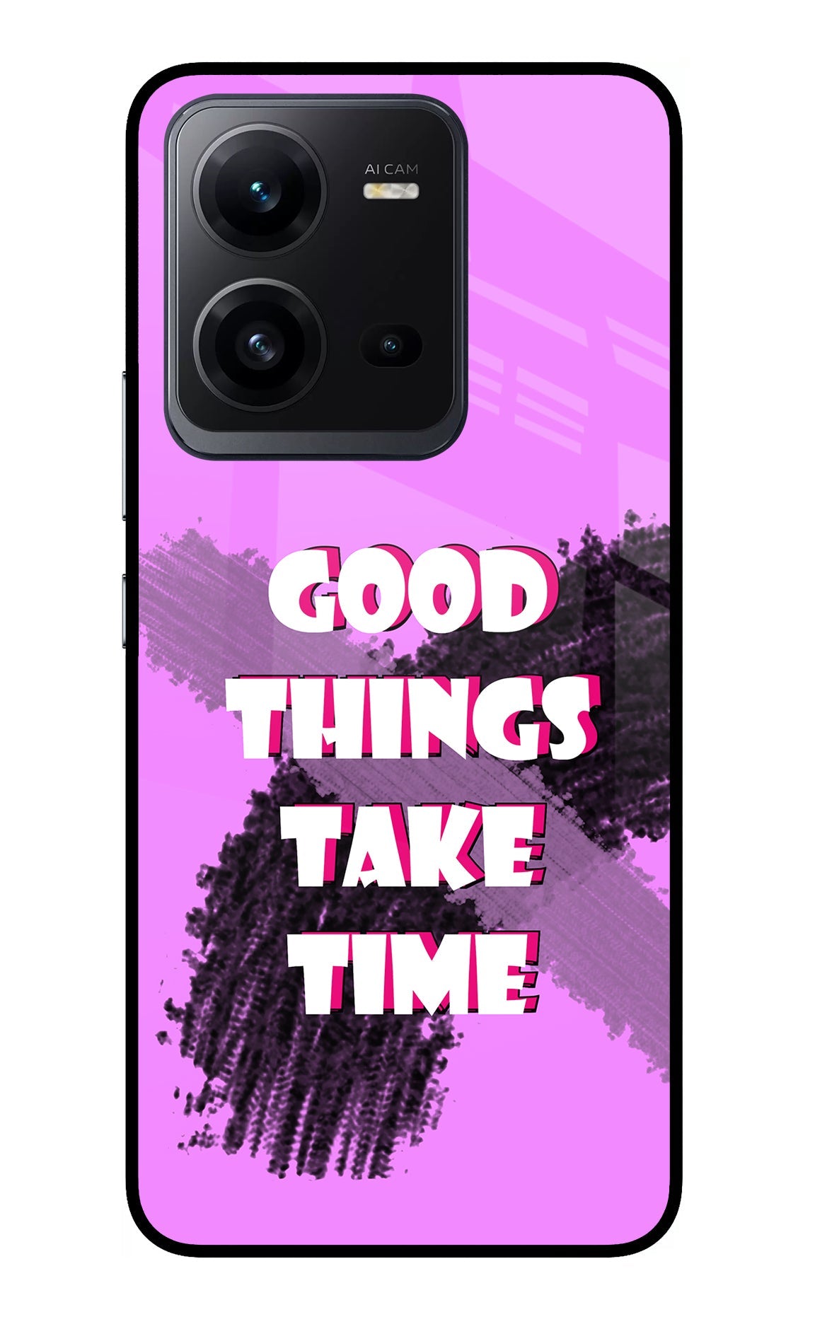 Good Things Take Time Vivo V25 5G Glass Case