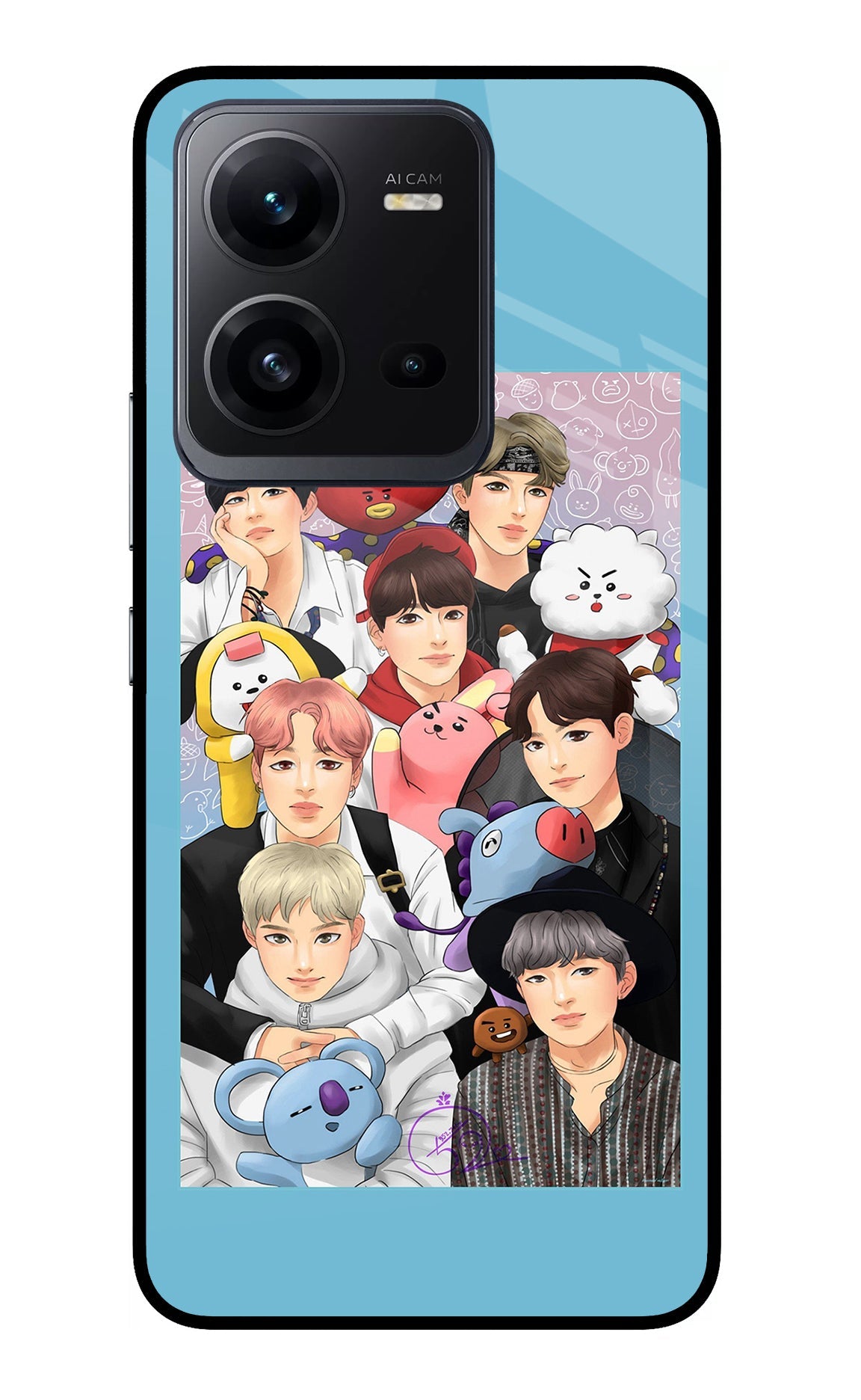 BTS with animals Vivo V25 5G Back Cover