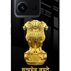 Satyamev Jayate Golden Vivo V25 5G Glass Case