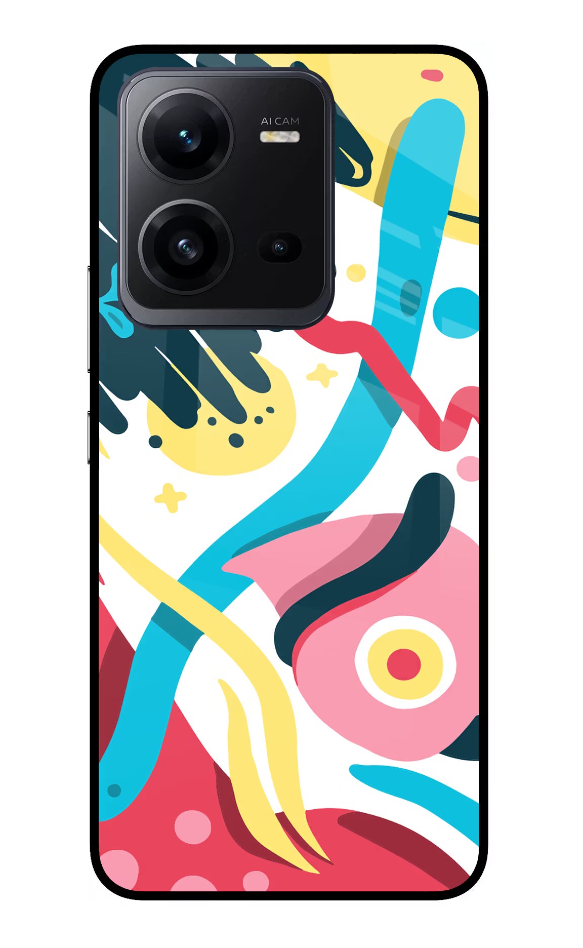 Trippy Vivo V25 5G Glass Case Back Cover by Casekaro