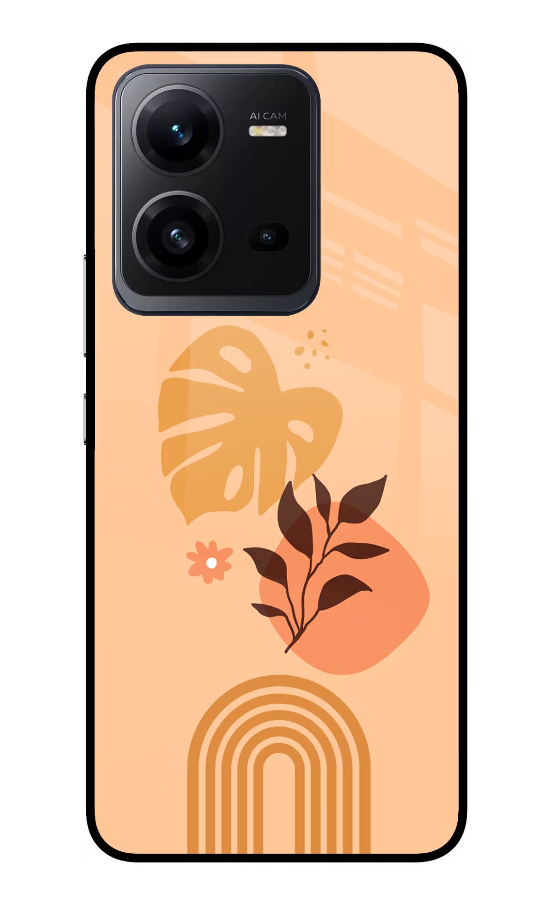 Bohemian Art Vivo V25 5G Glass Case Back Cover by Casekaro