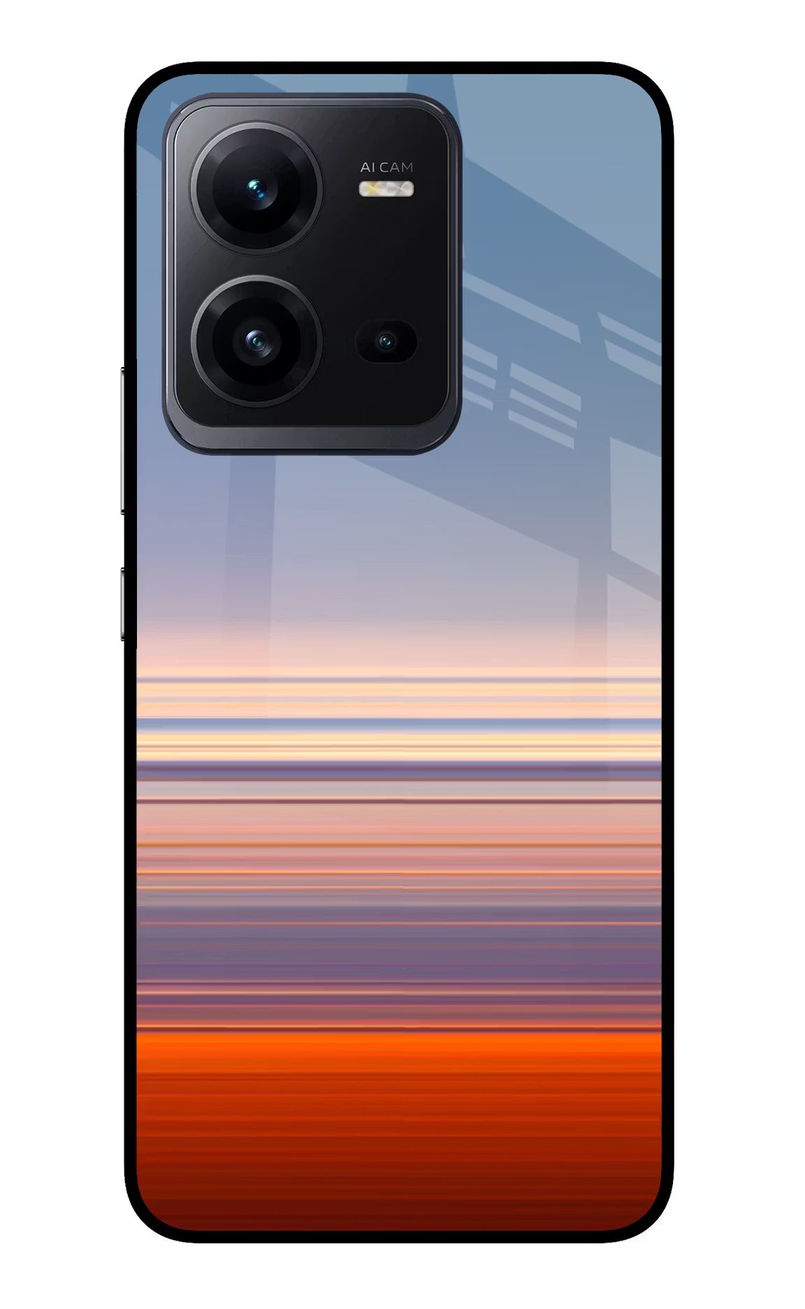 Morning Colors Vivo V25 5G Glass Case Back Cover by Casekaro