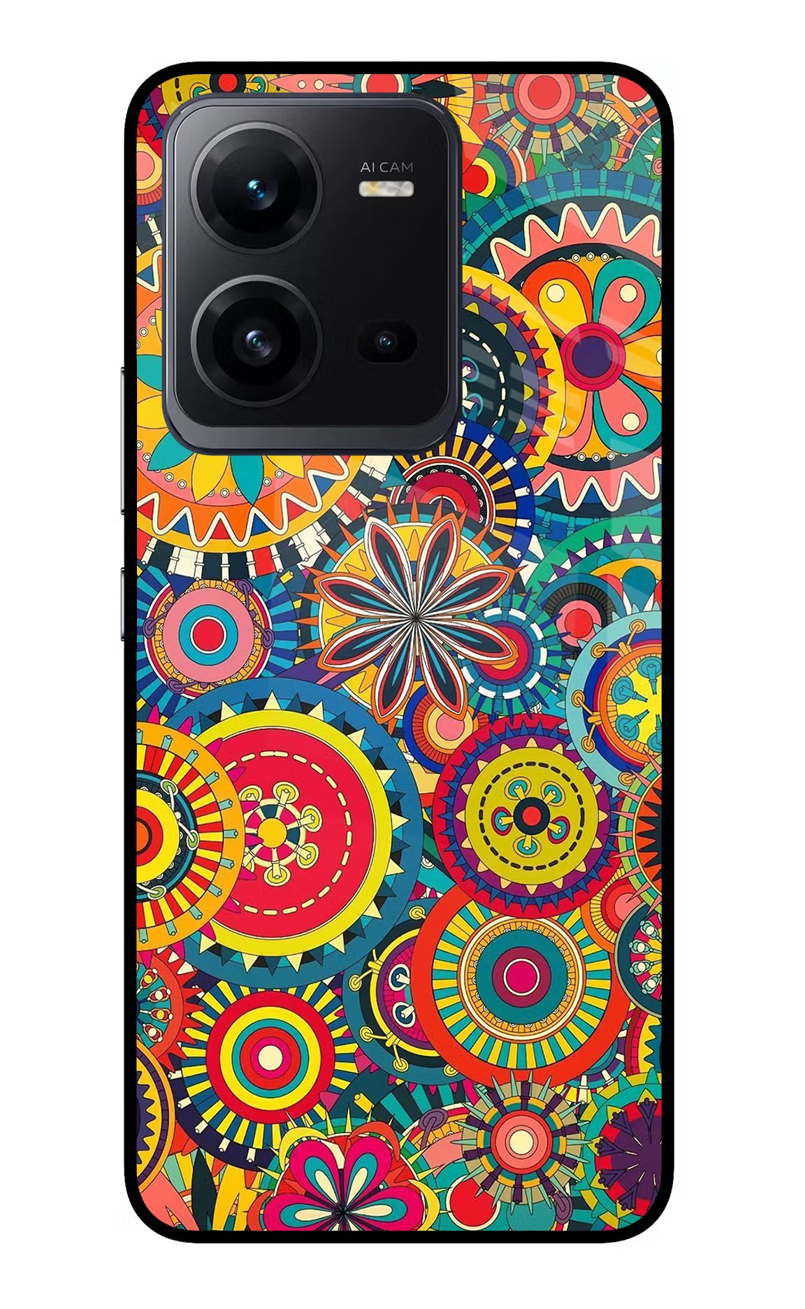 Gol Gol Art Vivo V25 5G Glass Case Back Cover by Casekaro