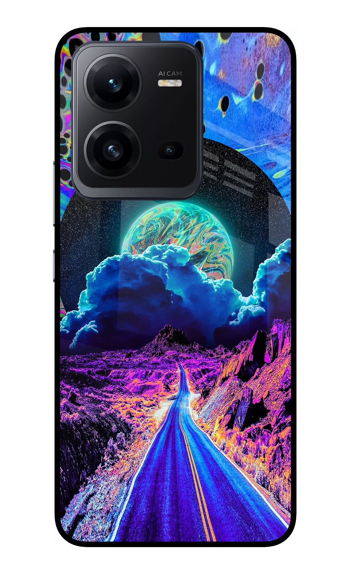 Psychedelic Painting Vivo V25 5G Glass Case