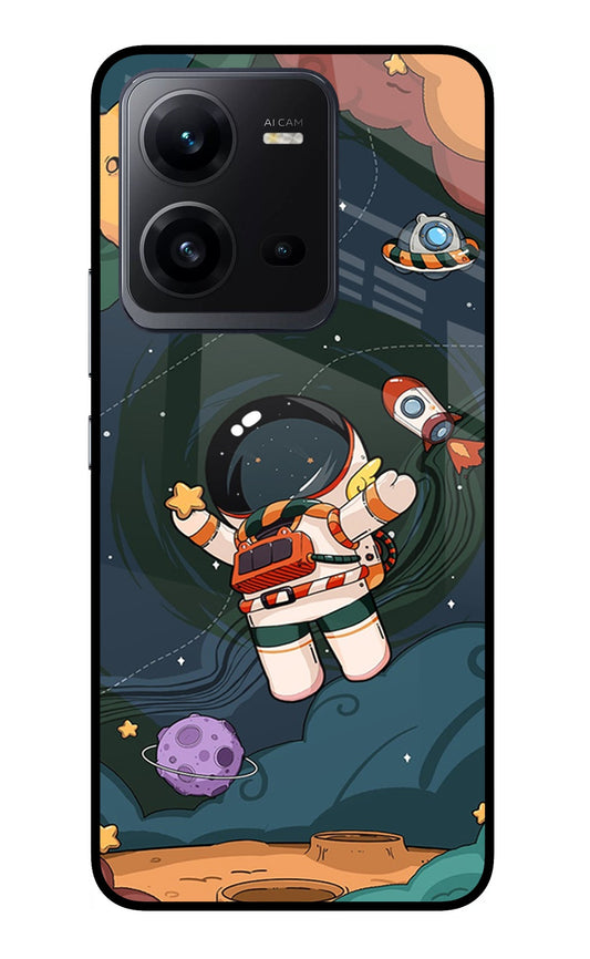 Cartoon Astronaut Vivo V25 5G Glass Case