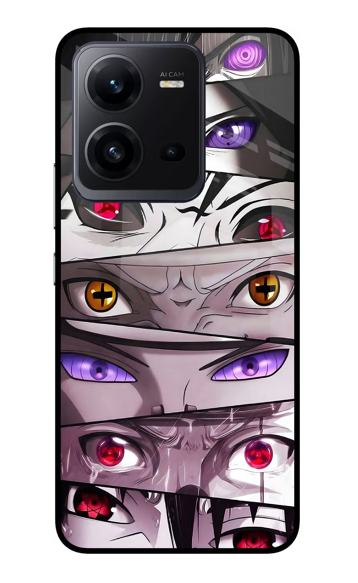 Naruto Anime Vivo V25 5G Glass Case Back Cover by Casekaro