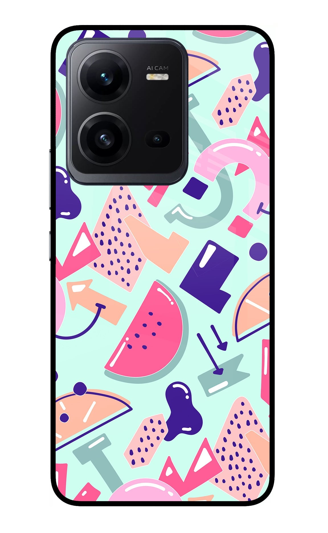 Doodle Pattern Vivo V25 5G Back Cover