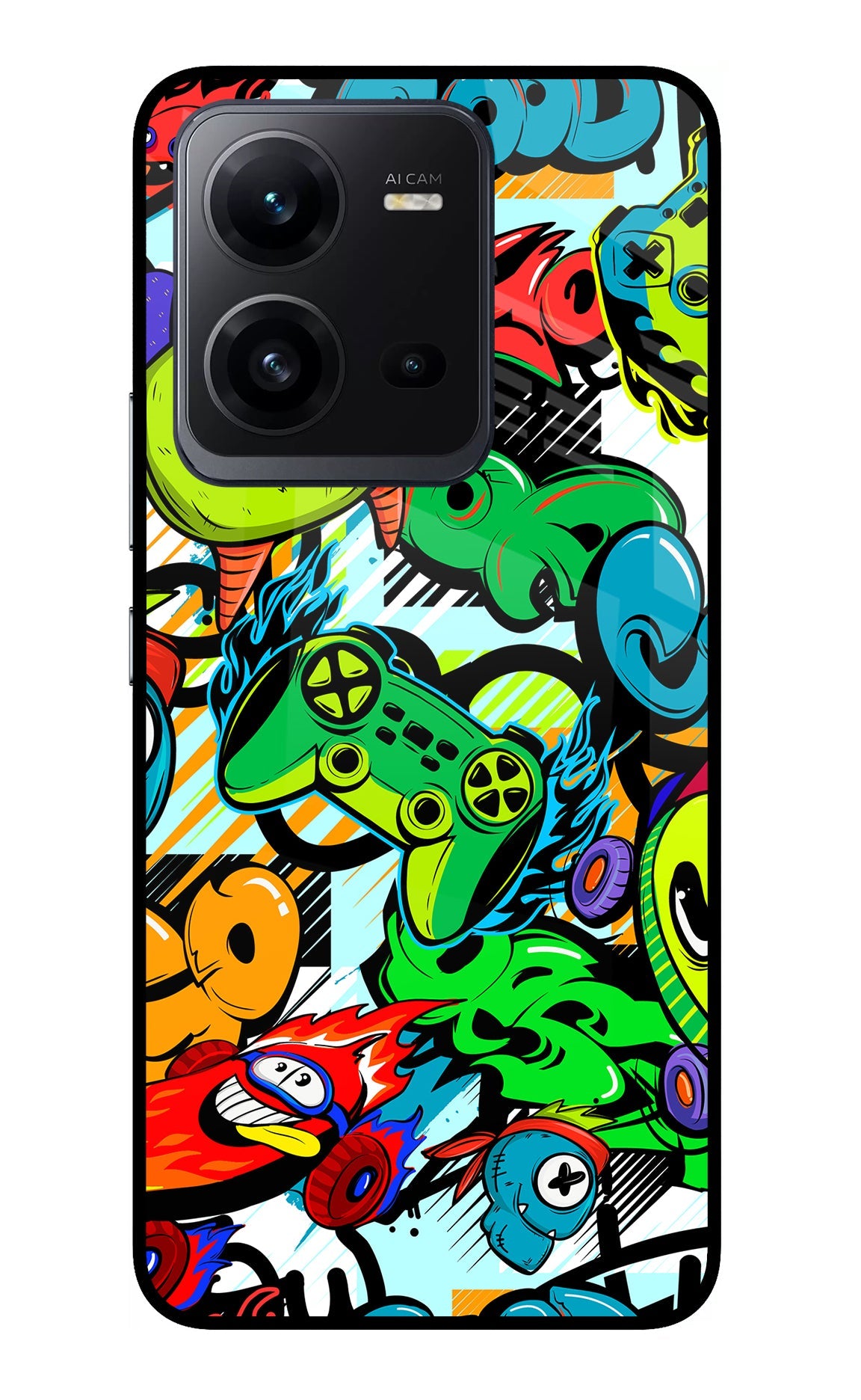 Game Doodle Vivo V25 5G Glass Case