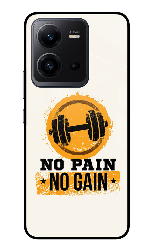 No Pain No Gain Vivo V25 5G Glass Case