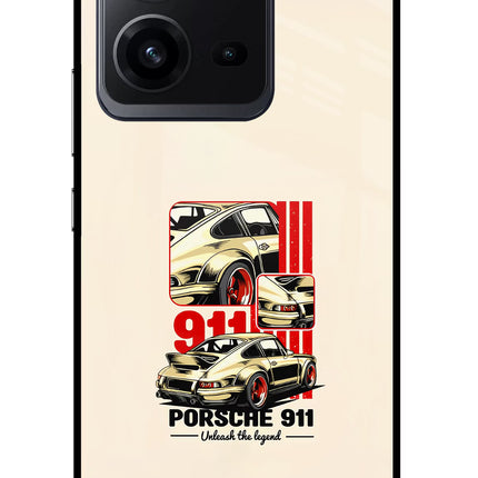 Classic Porsche 911 Vivo V25 5G Glass Case