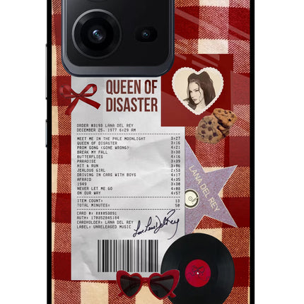 Queen of Disaster Vivo V25 5G Glass Case