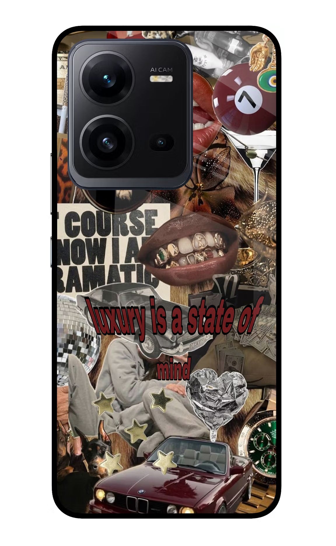 Luxury Vivo V25 5G Glass Case Back Cover by Casekaro
