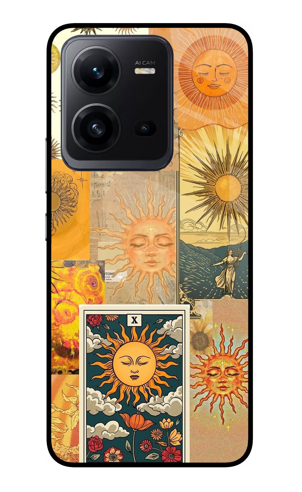 Sun Vivo V25 5G Glass Case Back Cover by Casekaro