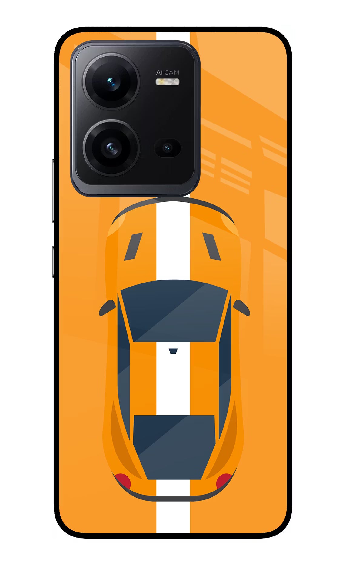 Highway Pursuit Vivo V25 5G Glass Case Back Cover by Casekaro