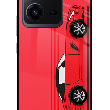 Red Velocity Vivo V25 5G Glass Case