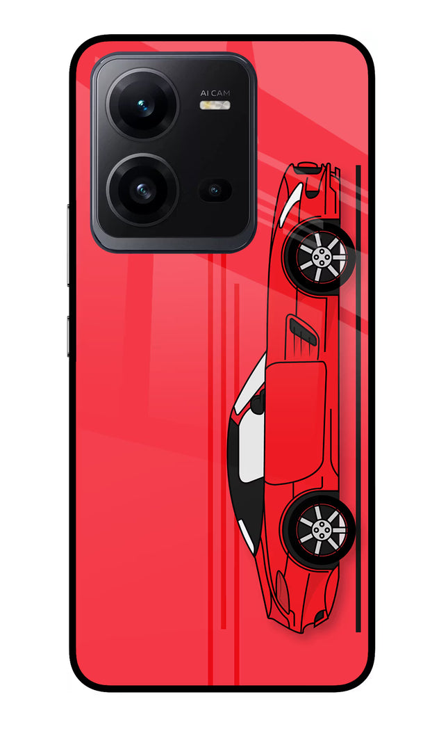 Red Velocity Vivo V25 5G Glass Case