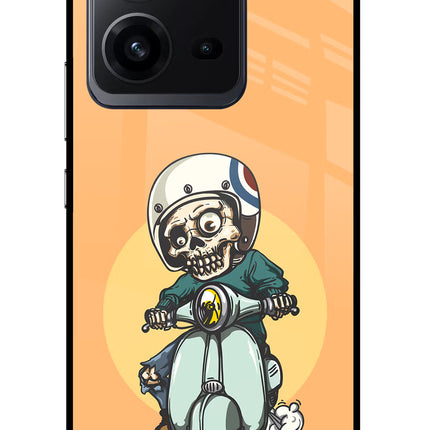 Undead Biker Vivo V25 5G Glass Case
