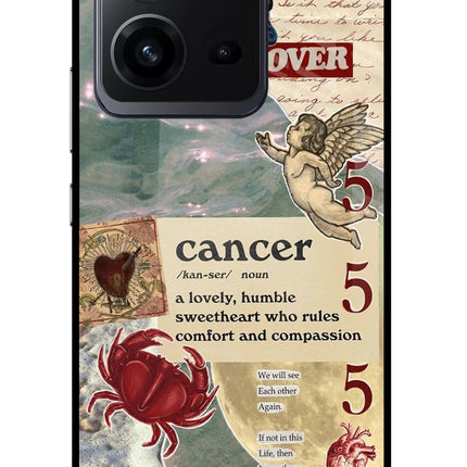 Cancer Zodiac Vivo V25 5G Glass Case